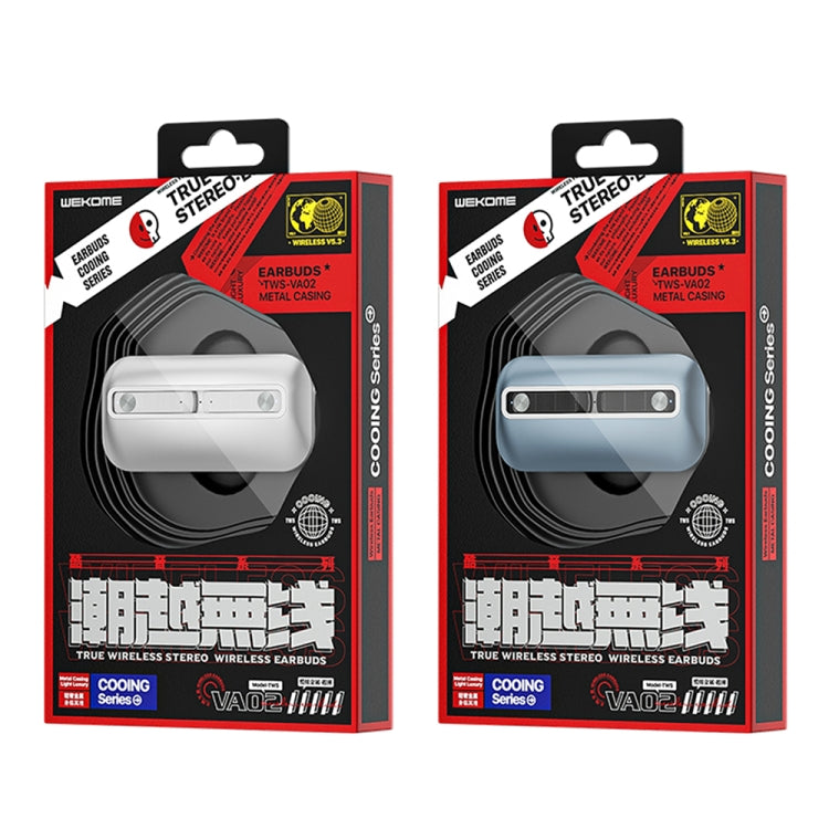 WK VA02 Ultra Thin Metal Wireless Bluetooth Earphone (Silver) - Bluetooth Earphone by WK | Online Shopping UK | buy2fix