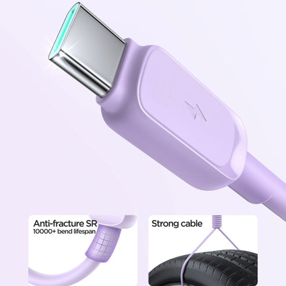 JOYROOM S-AC027A14 Multi-Color Series 3A USB to USB-C / Type-C Fast Charging Data Cable, Length:1.2m(Purple) -  by JOYROOM | Online Shopping UK | buy2fix