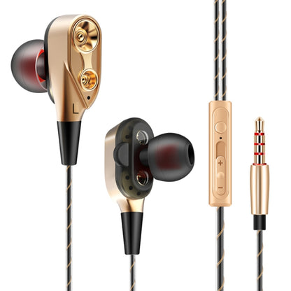 QKZ CK8 HiFi In-ear Four Unit Sports Music Headphones (Gold) - Sport Earphone by QKZ | Online Shopping UK | buy2fix