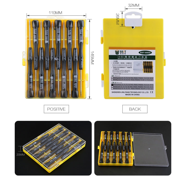 10 in 1 BEST BST-8800E Repair Tool Precision Multi-purpose Magnetic Screwdriver Set - Screwdriver Set by BEST | Online Shopping UK | buy2fix