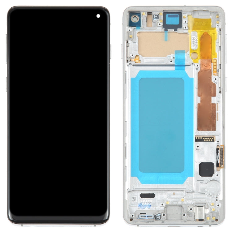 TFT LCD Screen For Samsung Galaxy S10 SM-G973 Digitizer Full Assembly with Frame,Not Supporting Fingerprint Identification(Silver) - Repair & Spare Parts by buy2fix | Online Shopping UK | buy2fix