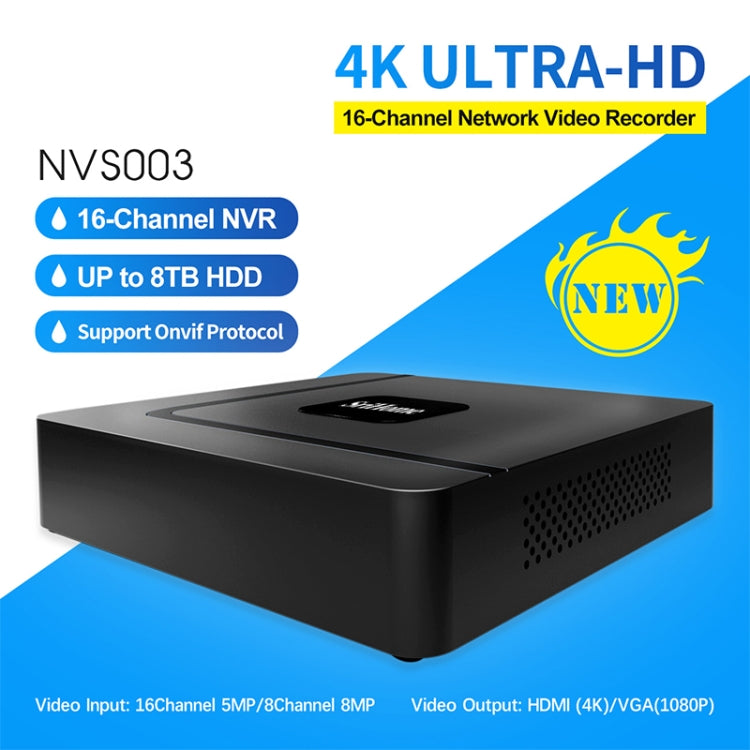 SriHome NVS003 4K Ultra HD 16 Channel Network Video Recorder, AU Plug - Digital Video Recorder by SriHome | Online Shopping UK | buy2fix