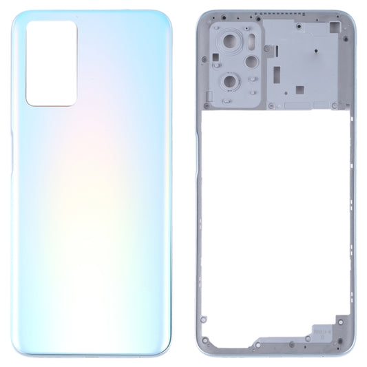 Battery Back Cover with Middle Frame for OPPO A36/A76(Blue) - Repair & Spare Parts by buy2fix | Online Shopping UK | buy2fix