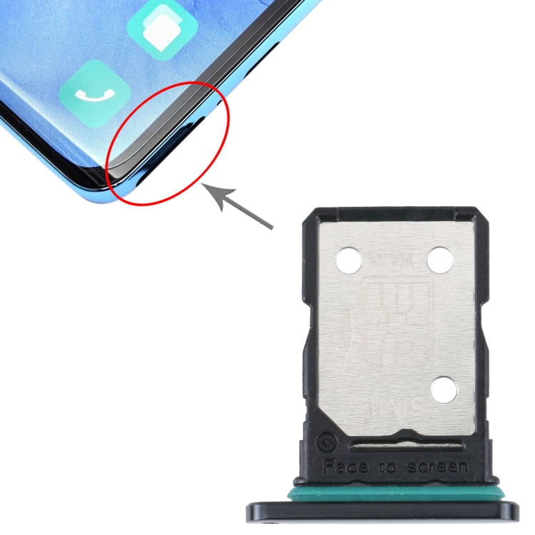 For OPPO Reno5 Pro 5G SIM Card Tray + SIM Card Tray (Black) - Card Socket by buy2fix | Online Shopping UK | buy2fix