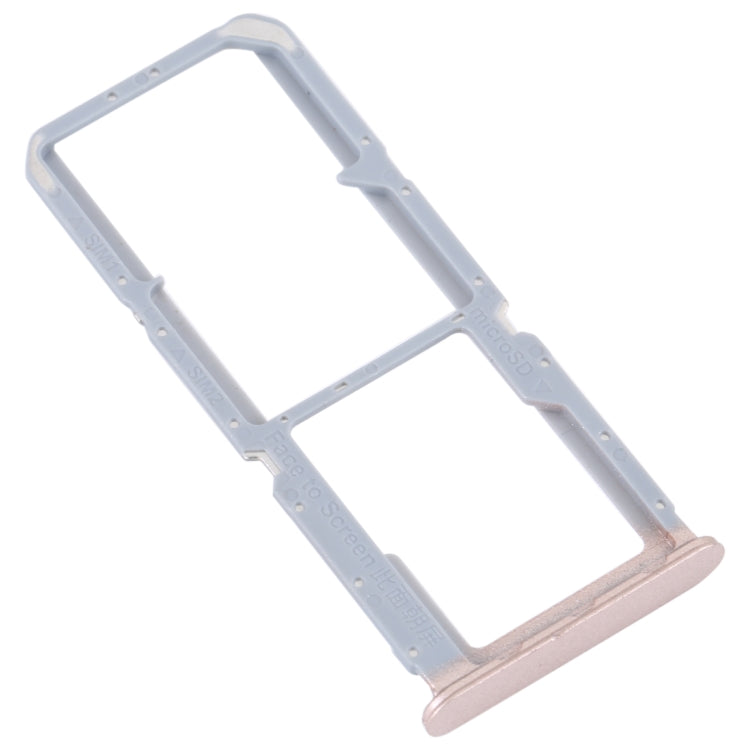 For OPPO Reno7 Z 5G / Reno7 Lite / Reno8 Lite / F21 Pro 5G SIM Card Tray + SIM Card Tray + Micro SD Card Tray (Gold) - Repair & Spare Parts by buy2fix | Online Shopping UK | buy2fix