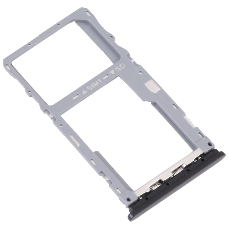 For TCL 20E Original SIM Card Tray + Micro SD Card Tray (Black) - For TCL by buy2fix | Online Shopping UK | buy2fix