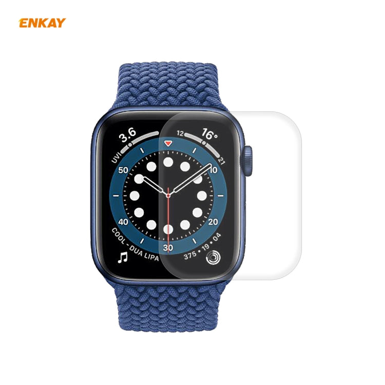 For Apple Watch Series 6/5/4/SE 44mm ENKAY Hat-Prince 3D Full Screen PET Curved Hot Bending HD Screen Protector Film(Transparent) - Watch Cases by ENKAY | Online Shopping UK | buy2fix