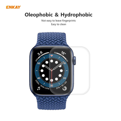 For Apple Watch Series 6/5/4/SE 44mm ENKAY Hat-Prince 3D Full Screen PET Curved Hot Bending HD Screen Protector Film(Transparent) - Watch Cases by ENKAY | Online Shopping UK | buy2fix