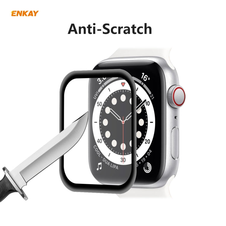 For Apple Watch 6/5/4/SE 40mm 5 PCS ENKAY Hat-Prince 3D Full Screen Soft PC Edge + PMMA HD Screen Protector Film - Watch Cases by ENKAY | Online Shopping UK | buy2fix