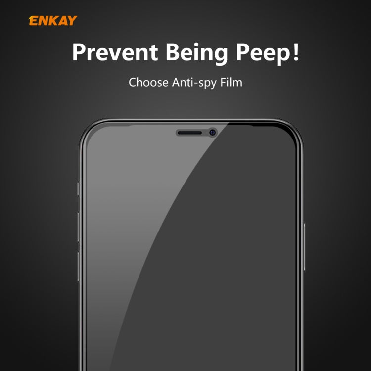 For iPhone 12 Pro Max 5pcs ENKAY Hat-Prince 0.26mm 9H 6D Privacy Anti-spy Full Screen Tempered Glass Film 6.7 - iPhone 12 Pro Max Tempered Glass by ENKAY | Online Shopping UK | buy2fix