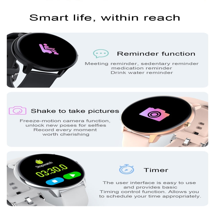 W68 1.4 inch Color Screen Smart Watch, IP68 Waterproof, Support Temperature Monitoring/Heart Rate Monitoring/Blood Pressure Monitoring/Sleep Monitoring/Predict Menstrual Cycle Intelligently(Silver) - Smart Wear by buy2fix | Online Shopping UK | buy2fix