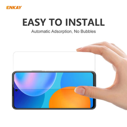 For Huawei P Smart 2021 10 PCS ENKAY Hat-Prince 0.26mm 9H 2.5D Curved Edge Tempered Glass Film - Huawei Tempered Glass by PINWUYO | Online Shopping UK | buy2fix