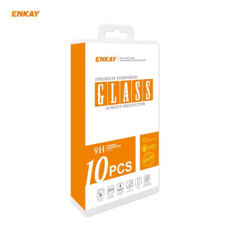 For Huawei P Smart 2021 10 PCS ENKAY Hat-Prince 0.26mm 9H 2.5D Curved Edge Tempered Glass Film - Huawei Tempered Glass by PINWUYO | Online Shopping UK | buy2fix