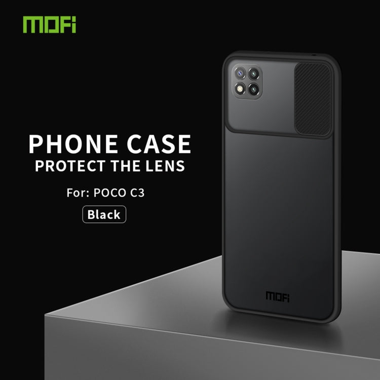 For Xiaomi Poco C3 MOFI Xing Dun Series Translucent Frosted PC + TPU Privacy Anti-glare Shockproof All-inclusive Protective Case(Black) - Xiaomi Cases by MOFI | Online Shopping UK | buy2fix