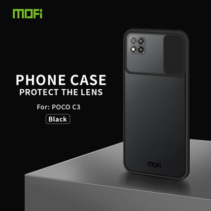 For Xiaomi Poco C3 MOFI Xing Dun Series Translucent Frosted PC + TPU Privacy Anti-glare Shockproof All-inclusive Protective Case(Black) - Xiaomi Cases by MOFI | Online Shopping UK | buy2fix