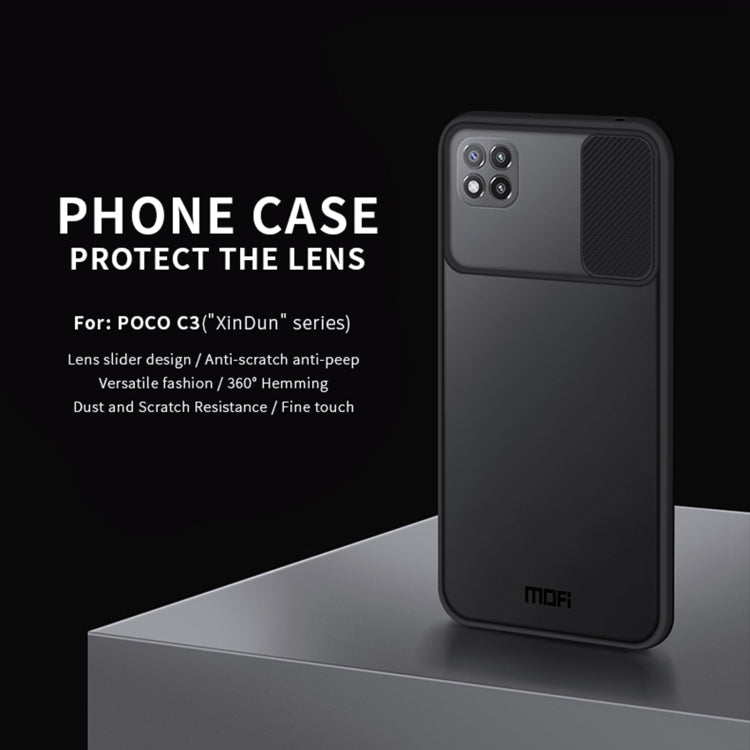 For Xiaomi Poco C3 MOFI Xing Dun Series Translucent Frosted PC + TPU Privacy Anti-glare Shockproof All-inclusive Protective Case(Black) - Xiaomi Cases by MOFI | Online Shopping UK | buy2fix