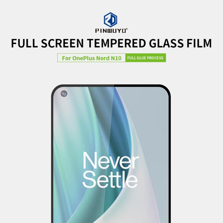 For OnePlus Nord N10 PINWUYO 9H 2.5D Full Screen Tempered Glass Film(Black) - OnePlus Tempered Glass by PINWUYO | Online Shopping UK | buy2fix