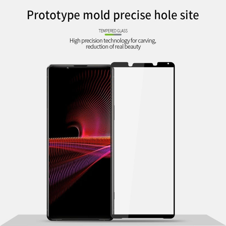 For Sony Xperia 1 III PINWUYO 9H 2.5D Full Screen Tempered Glass Film(Black) - Sony Tempered Glass by PINWUYO | Online Shopping UK | buy2fix