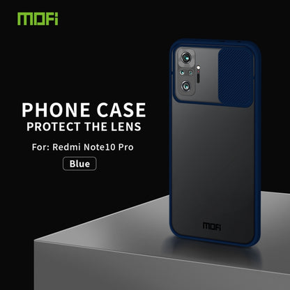 For Xiaomi Redmi Note 10 Pro / Note 10 Pro Max MOFI Xing Dun Series Translucent Frosted PC + TPU Privacy Anti-glare Shockproof All-inclusive Protective Case(Blue) - Xiaomi Cases by MOFI | Online Shopping UK | buy2fix