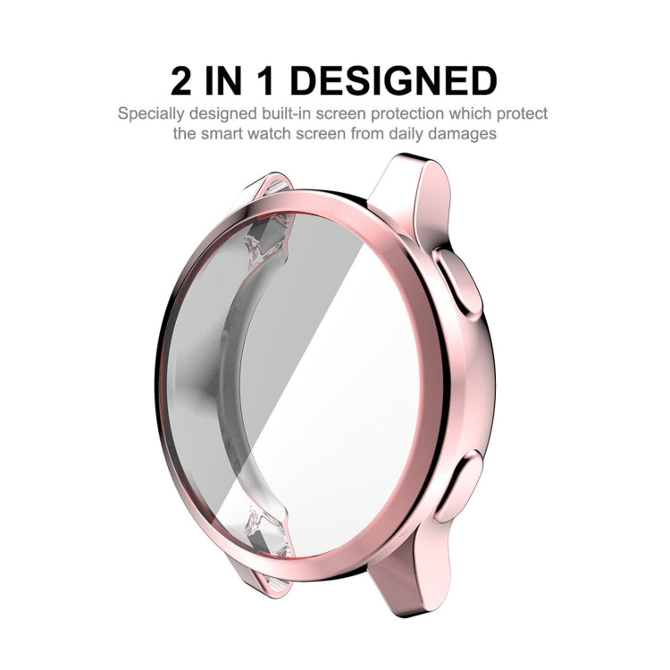 For Garmin Venu 2 45mm / Vivoactive 4 45mm ENKAY Hat-Prince Full Coverage Electroplate TPU Soft Case(Pink) - Watch Cases by ENKAY | Online Shopping UK | buy2fix