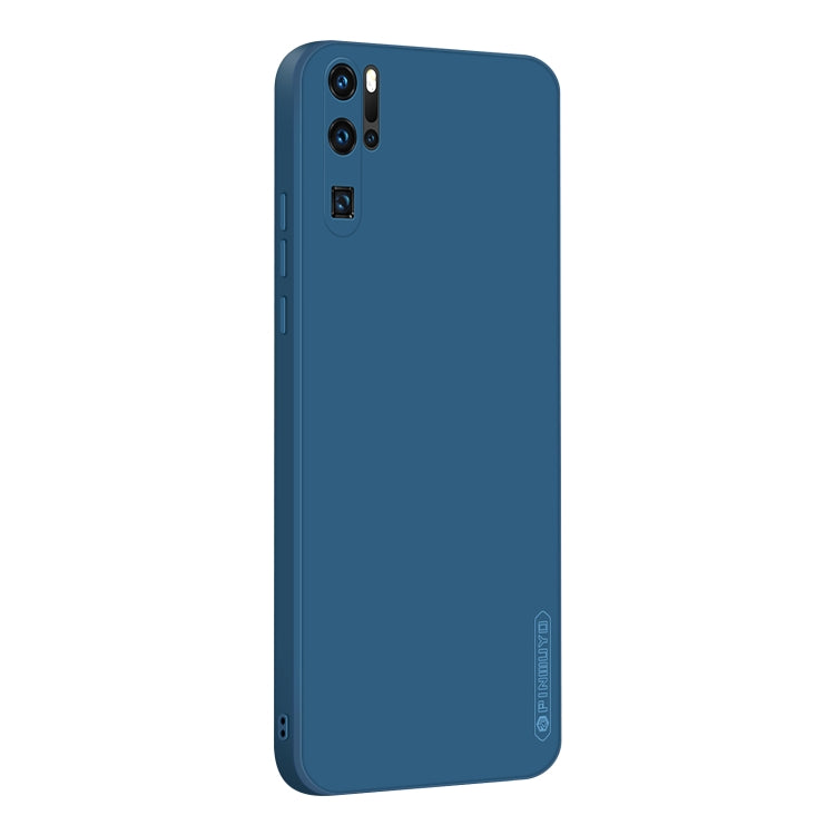 For Huawei P30 Pro PINWUYO Sense Series Liquid Silicone TPU Mobile Phone Case(Blue) - Huawei Cases by PINWUYO | Online Shopping UK | buy2fix