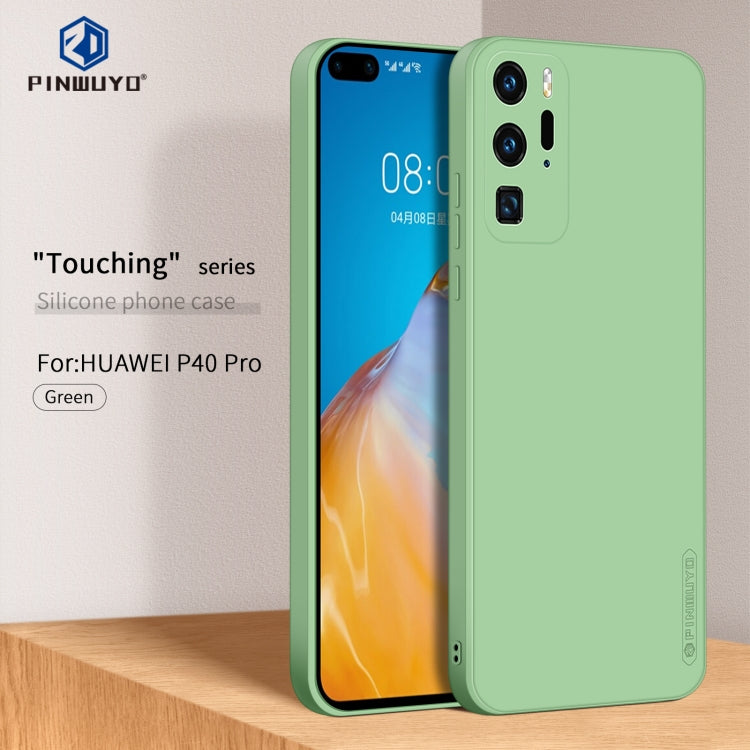 For Huawei P40 Pro PINWUYO Sense Series Liquid Silicone TPU Mobile Phone Case(Green) - Huawei Cases by PINWUYO | Online Shopping UK | buy2fix