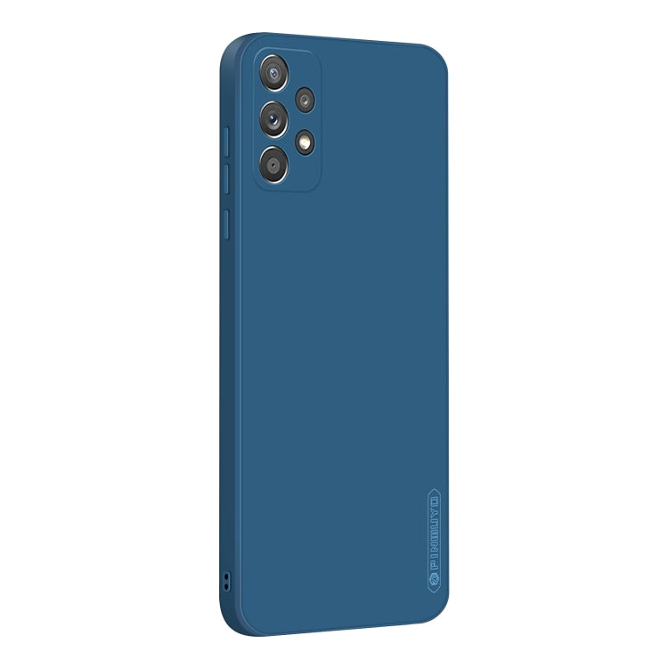 For Samsung Galaxy A72 4G/5G PINWUYO Touching Series Liquid Silicone TPU Shockproof Case(Blue) - Galaxy Phone Cases by PINWUYO | Online Shopping UK | buy2fix