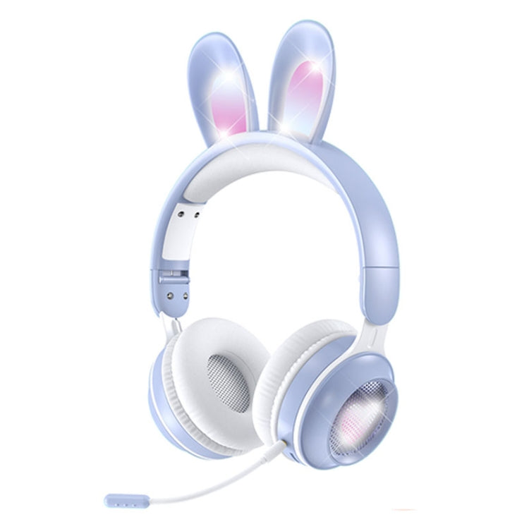 KE-01 Rabbit Ear Wireless Bluetooth 5.0 Stereo Music Foldable Headset with Mic For PC(Sky Blue) - Headset & Headphone by buy2fix | Online Shopping UK | buy2fix