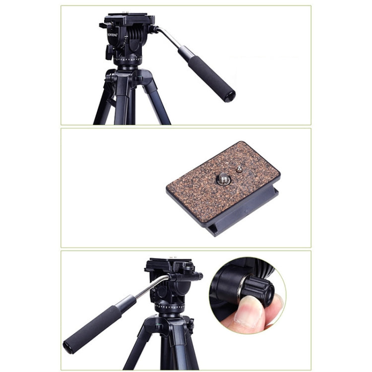 YUNTENG 860 Aluminum Tripod Mount with Fluid Drag Damping Ballhead - Tripods by YUNTENG | Online Shopping UK | buy2fix