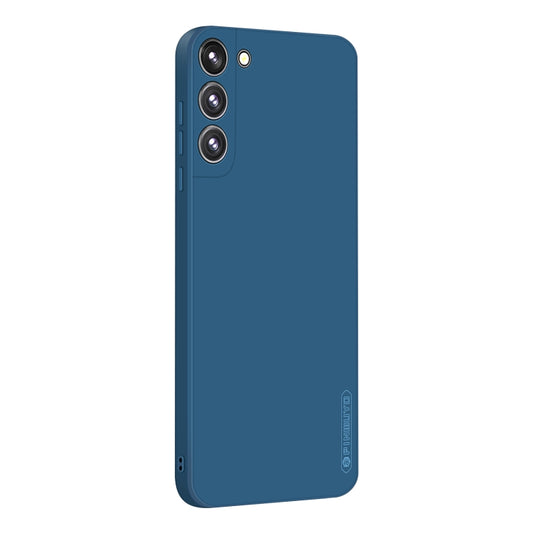 For Samsung Galaxy S22 5G PINWUYO Liquid Silicone TPU Phone Case(Blue) - Galaxy S22 5G Cases by PINWUYO | Online Shopping UK | buy2fix