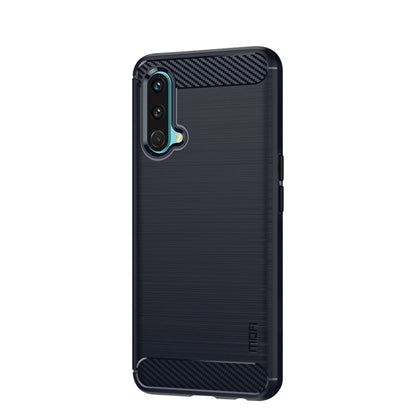 For OnePlus Nord CE 5G MOFI Gentleness Brushed Carbon Fiber Soft TPU Case(Blue) - OnePlus Cases by MOFI | Online Shopping UK | buy2fix