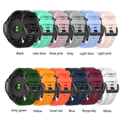 For Garmin Fenix 6X Pro 26mm Silicone Watch Band(Black) - Smart Wear by buy2fix | Online Shopping UK | buy2fix