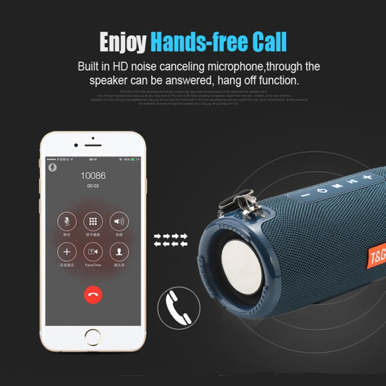 T&G TG324 High Power Waterproof Portable Bluetooth Speaker Support FM / TF Card(Blue) - Desktop Speaker by T&G | Online Shopping UK | buy2fix