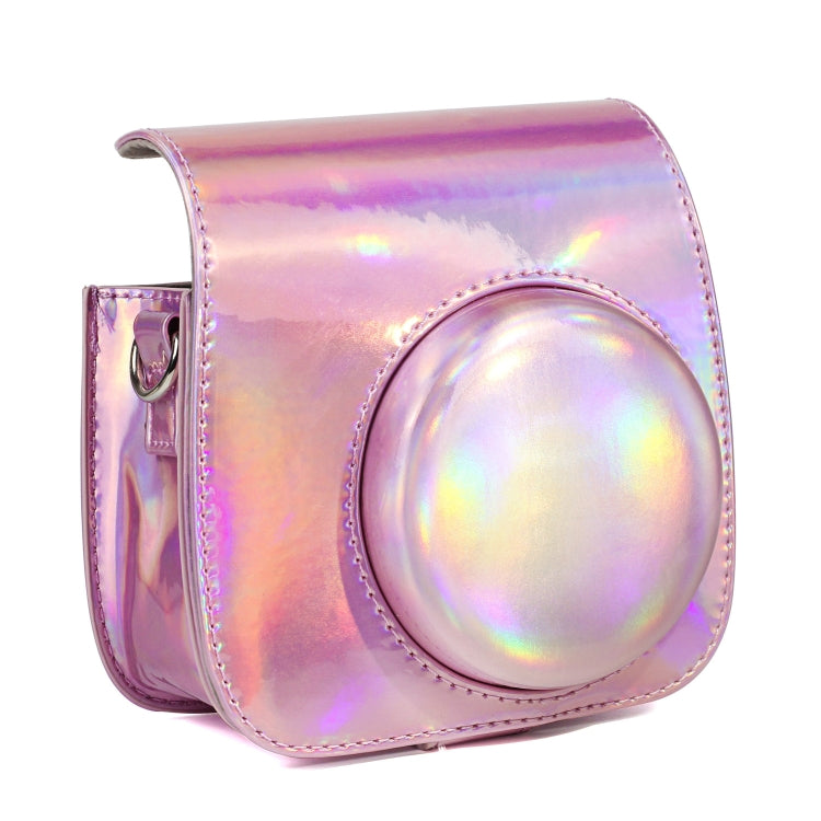 Aurora Oil Paint Full Body Camera PU Leather Case Bag with Strap for FUJIFILM instax mini 9 / mini 8+ / mini 8(Rose Gold) - Camera Accessories by buy2fix | Online Shopping UK | buy2fix