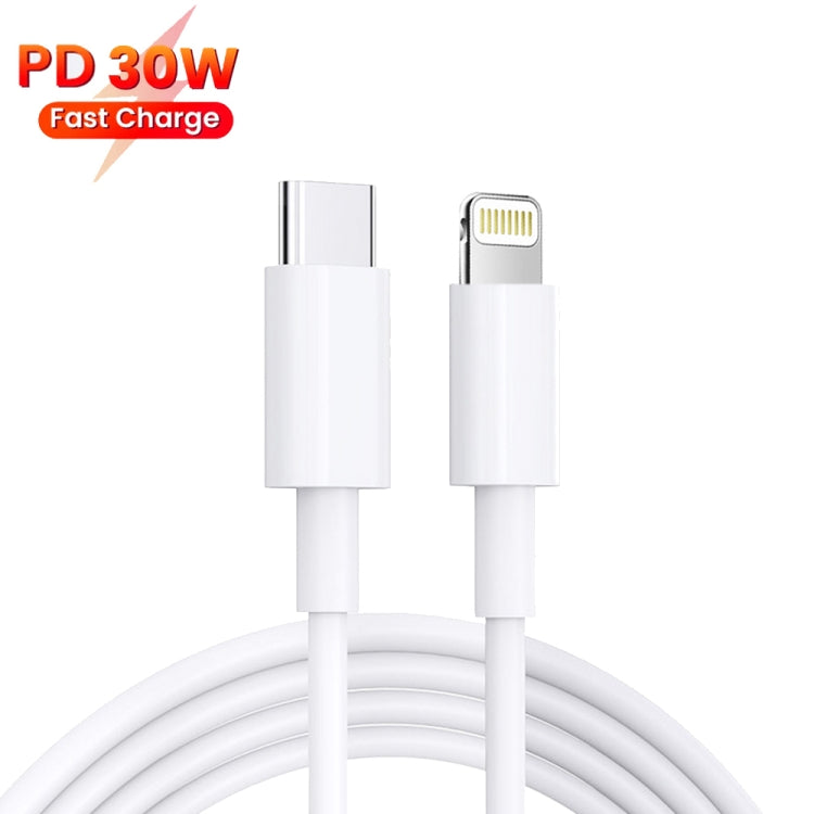 PD 35W Dual USB-C / Type-C Ports Charger with 1.5m Type-C to 8 Pin Data Cable, EU Plug - USB Charger by buy2fix | Online Shopping UK | buy2fix