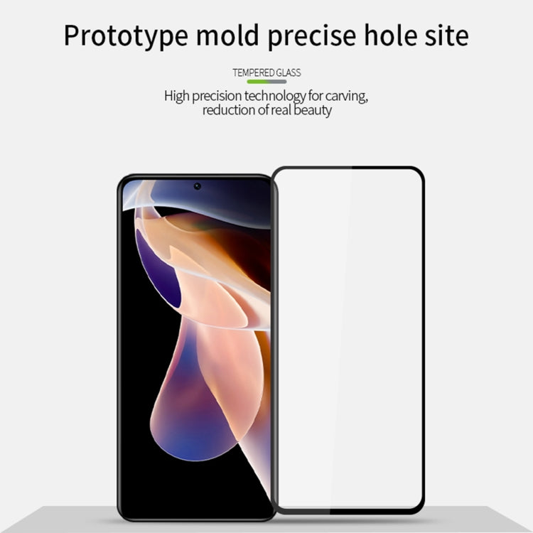 For Xiaomi Redmi Note 11T Pro MOFI 9H 2.5D Full Screen Tempered Glass Film(Black) -  by MOFI | Online Shopping UK | buy2fix