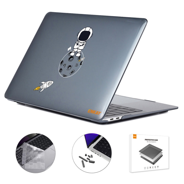 For MacBook Air 13.6 2022/2024 A2681 (M2) / A3113 (M3) ENKAY Hat-Prince 3 in 1 Spaceman Pattern Laotop Protective Crystal Case with TPU Keyboard Film / Anti-dust Plugs, Version:US(Spaceman No.4) - MacBook Air Cases by ENKAY | Online Shopping UK | buy2fix