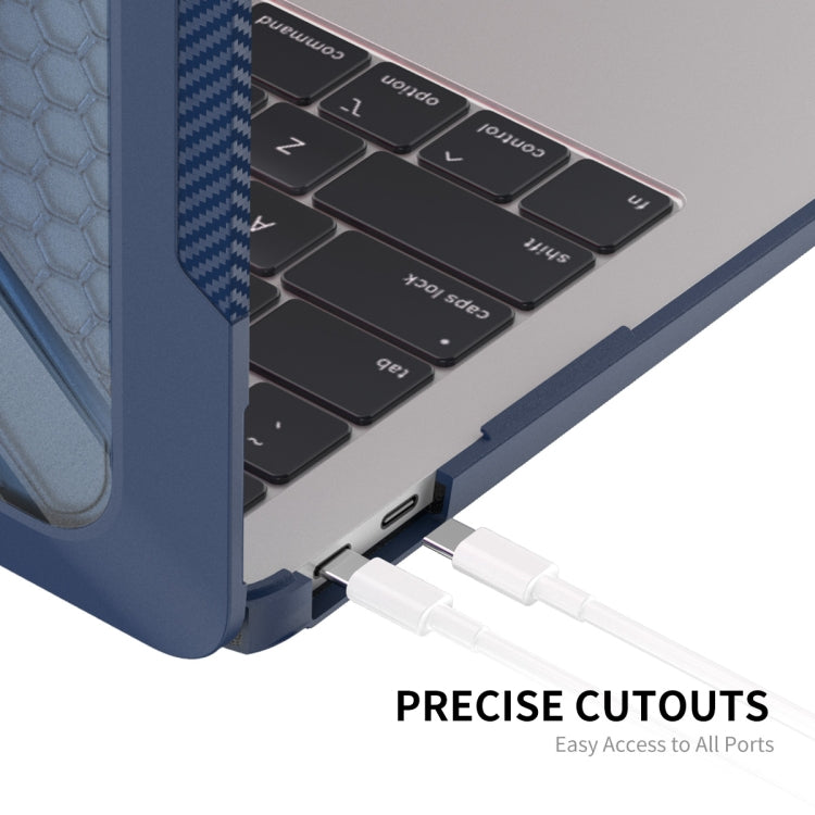 For MacBook Air 13.3 2020 A2179/A2337 ENKAY Hat-Prince 3 in 1 Protective Bracket  Case Cover Hard Shell with TPU Keyboard Film / Anti-dust Plugs, Version:US(Blue) - MacBook Air Cases by ENKAY | Online Shopping UK | buy2fix