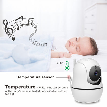 SM50 5 inch Baby Monitor 360-Degree Rotating Wireless Camera Night Vision Intercom Lullaby Monitor(EU Plug) - Security by buy2fix | Online Shopping UK | buy2fix