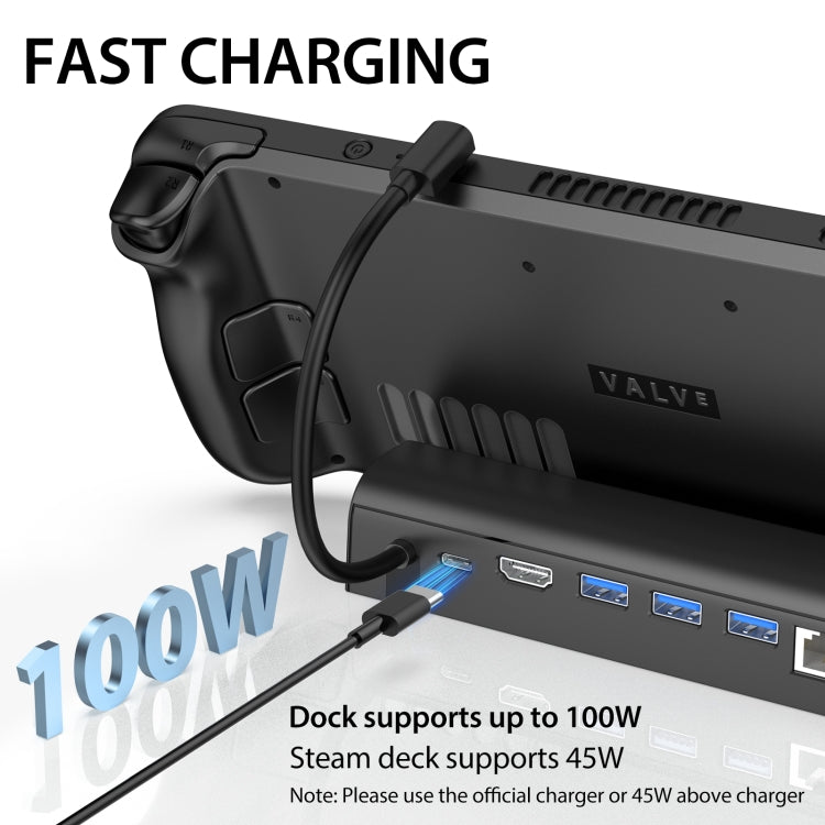 For Steam Deck Expansion Dock Charging Dock Charging Dock HDMI Gigabit Network Port Converter - Other Accessories by buy2fix | Online Shopping UK | buy2fix