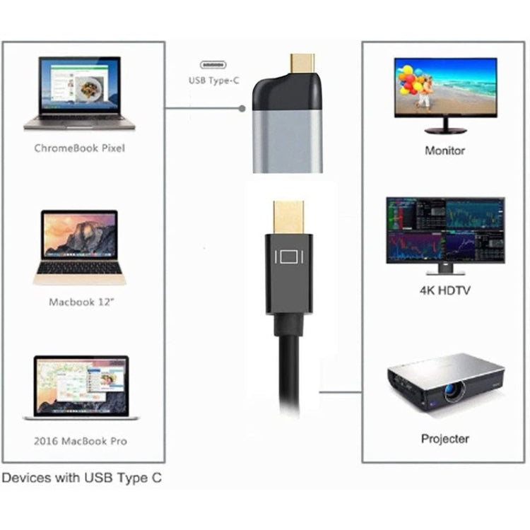 USB C to Mini DisplayPort Adapter 4K 60hz for Tablet Phone Laptop - Computer & Networking by buy2fix | Online Shopping UK | buy2fix