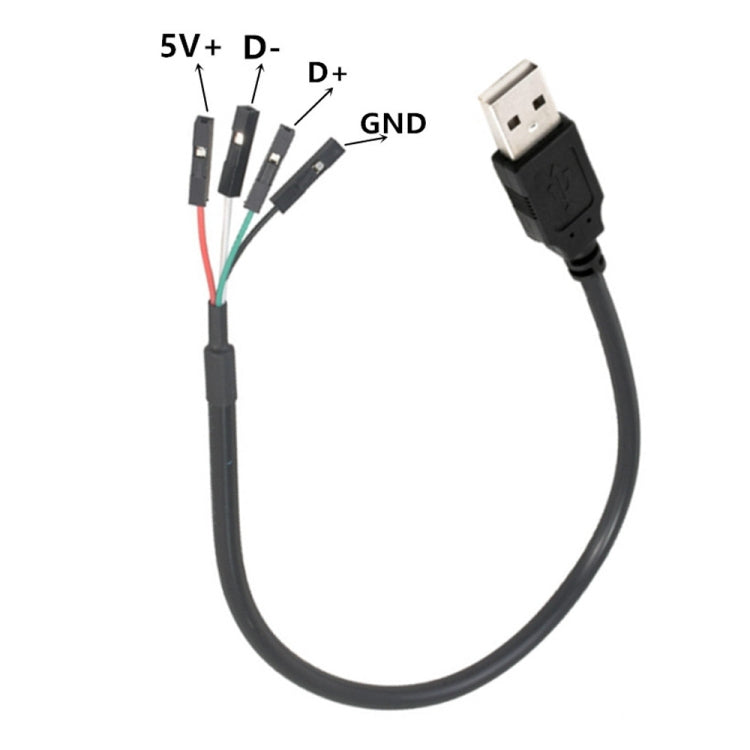 USB Female JUNSUNMAY USB 2.0 A to Female 4 Pin Dupont Motherboard Header Adapter Extender Cable, Length: 0.3m - USB Cable by JUNSUNMAY | Online Shopping UK | buy2fix