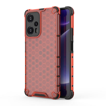 For Xiaomi Poco F5 Pro Shockproof Honeycomb Phone Case(Red) - Xiaomi Cases by buy2fix | Online Shopping UK | buy2fix