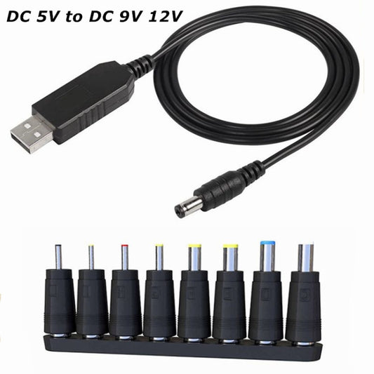 DC 5V to DC 9V 12V USB Voltage Step Up Converter Cable with 1A Step-up Volt Transformer Power Regulator Cable with LED Display - AC Adapers by buy2fix | Online Shopping UK | buy2fix