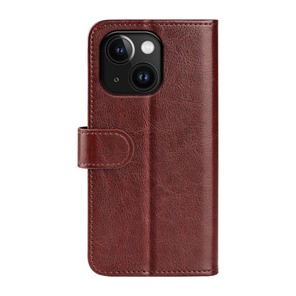 For iPhone 15 R64 Texture Horizontal Flip Leather Phone Case(Brown) - iPhone 15 Cases by buy2fix | Online Shopping UK | buy2fix