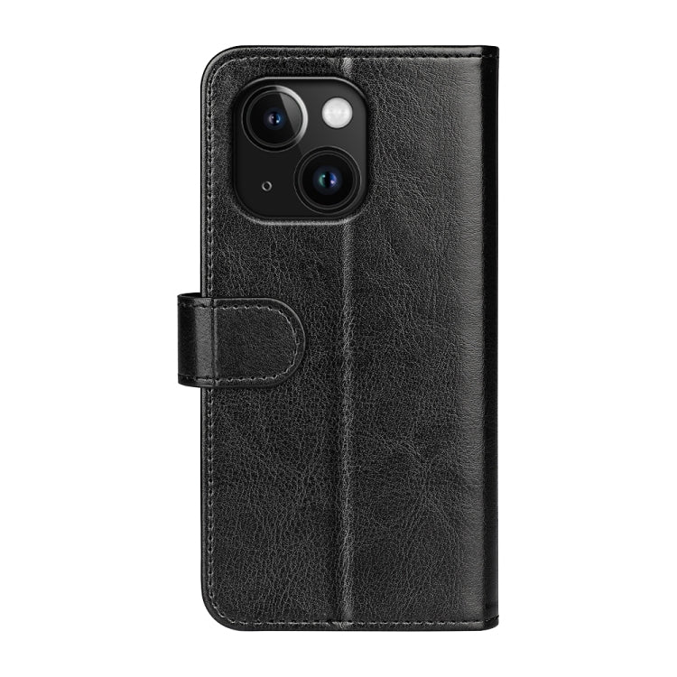 For iPhone 15 Plus R64 Texture Horizontal Flip Leather Phone Case(Black) - iPhone 15 Plus Cases by buy2fix | Online Shopping UK | buy2fix
