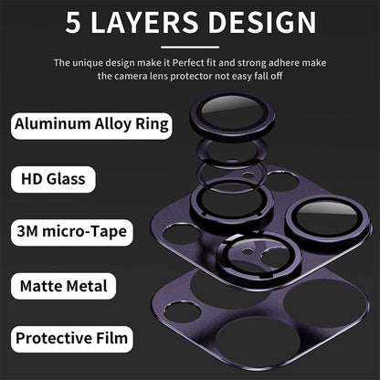 For iPhone 15 Pro / 15 Pro Max ENKAY Anti-reflection Camera Lens Aluminium Alloy Tempered Glass Film(Grey) - iPhone 15 Pro Max Tempered Glass by ENKAY | Online Shopping UK | buy2fix