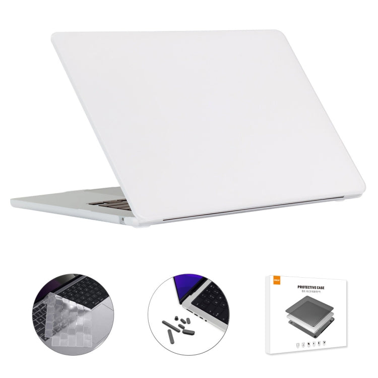 For MacBook Air 15.3 A2941 ENKAY EU Version 3 in 1 Matte Protective Case with TPU Keyboard Film & Anti-dust Plugs(White) - MacBook Air Cases by ENKAY | Online Shopping UK | buy2fix