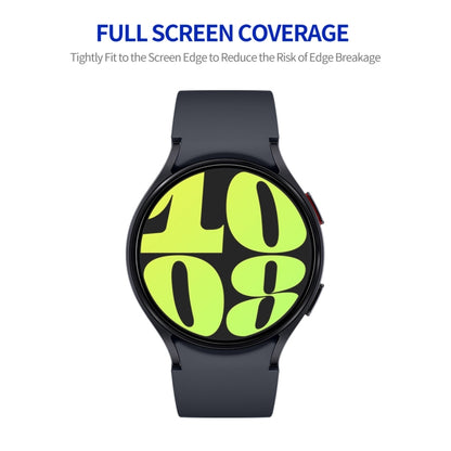 For Samsung Galaxy Watch6 / Watch7 44mm 2pcs ENKAY Silk Print Full Glue Coverage High Aluminum-silicon Screen Protector Watch Film - Screen Protector by ENKAY | Online Shopping UK | buy2fix