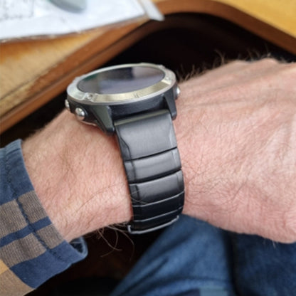 For Garmin Fenix 7 22mm Titanium Alloy Quick Release Watch Band(Black) - Watch Bands by buy2fix | Online Shopping UK | buy2fix
